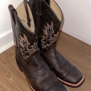 Mens Leather Cowboy Boots by Double H